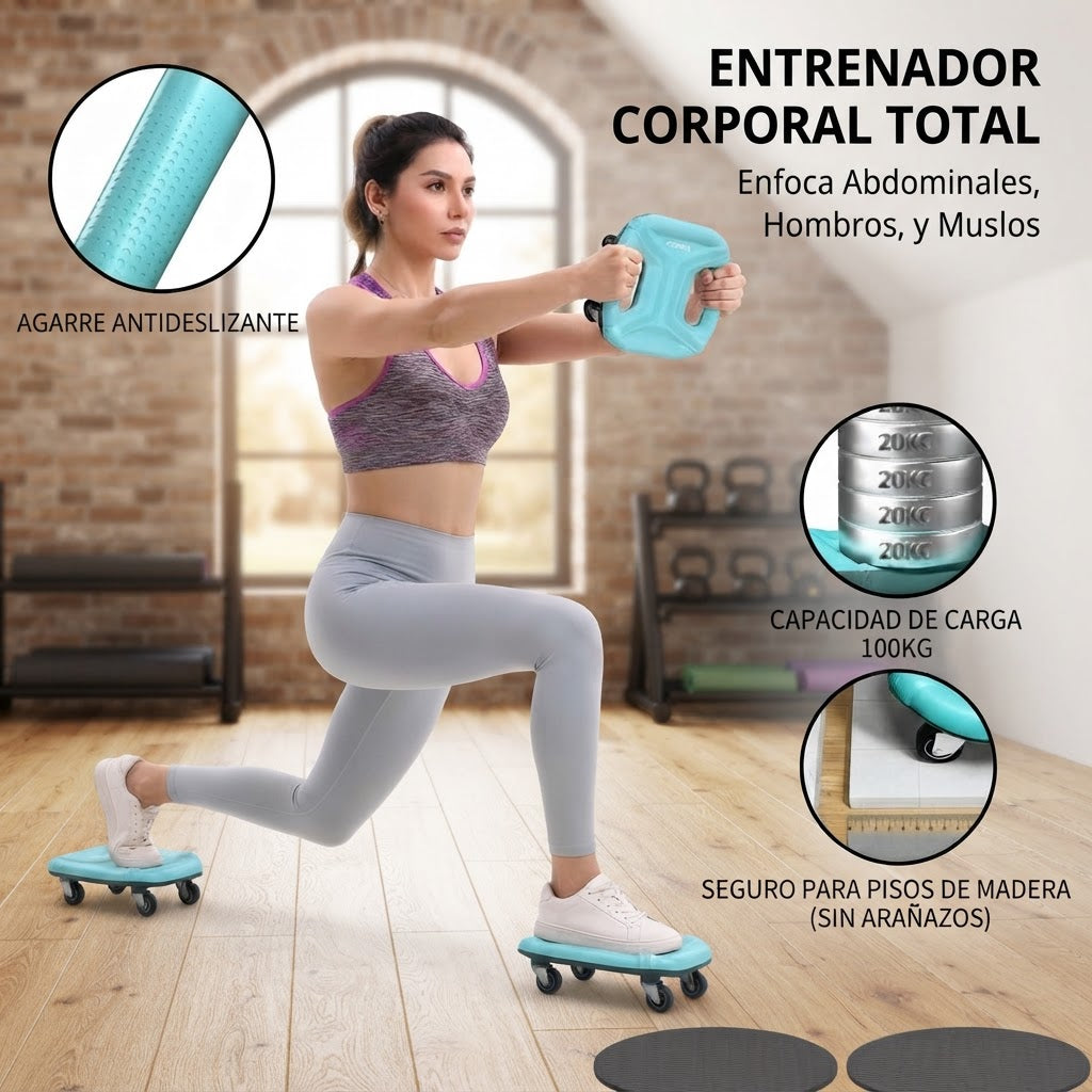 Rueda Abdominal Prontavita™ – Abdominales, Brazos y Espalda en Un Solo Movimiento