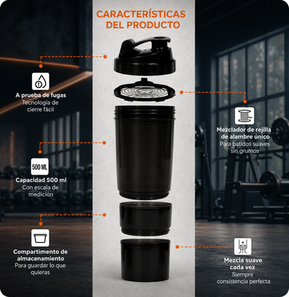 Shaker Deportivo Prontavita™  – Tus Proteínas Siempre Listas, Sin Excusas